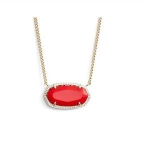 Kendra Scott Bright Red Gold Dylan Necklace